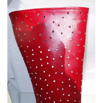 Kozaki ze skóry z szeroką cholewką 46 cm